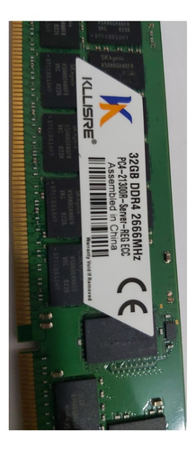 Memória Ecc Kllsre 32 Gb Ddr4, 2666mhz