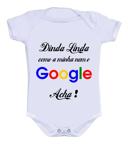 Body Bebê Personalizado Dinda Google