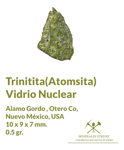 Mineral Uranio Prueba Nuclear Trinity, Trinitite (atomsita) 