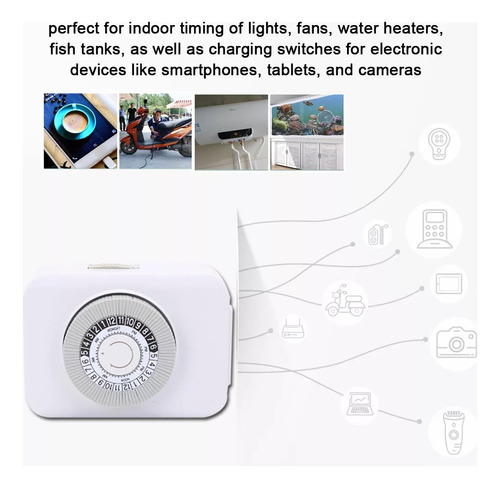 Enchufe Temporizador Con Luces Led Para Calentadores Y Venti