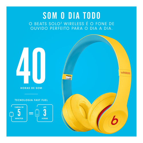 Fone De Ouvido Beats Solo Wireless Club Yellow Mercado Livre