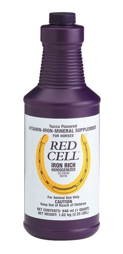 Imagen 1 de 2 de Red Cell Suplemento Mineral Vitamínico 946ml Para Caballos
