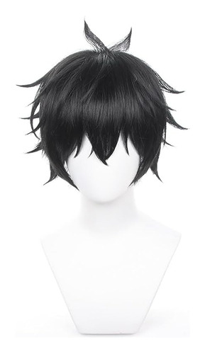 Heng Peluca Honkai Rail Cosplay Cabello Para Hombres Corto R