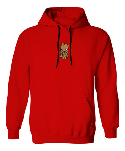 Sudadera Con Gorro Bordada Groot Superhéroe Extraterreste
