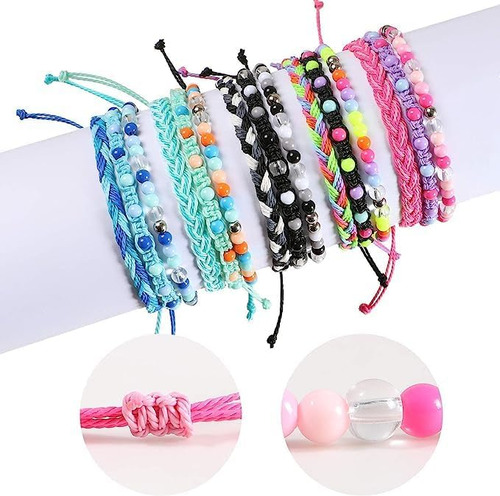 15 Pulseras De La Amistad Trenzadas Con Cuentas