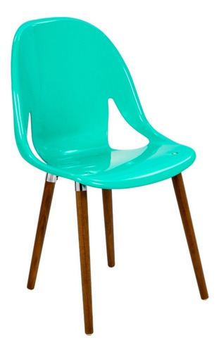 Silla Nina Wood Patas Madera Diseño Eames Sillas Baires4 Estructura De La Silla Patas De Madera Asiento Asiento Plástico Aqua Diseño De La Tela No Tiene Tela