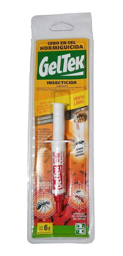 Jeringa Cebo Gel Insecticida Hormiga Colorada Geltek 6 Gr