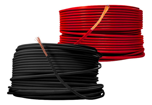 Cable Eléctrico Cca Calibre 12 Unipolar Rojo Y Negro 50 M