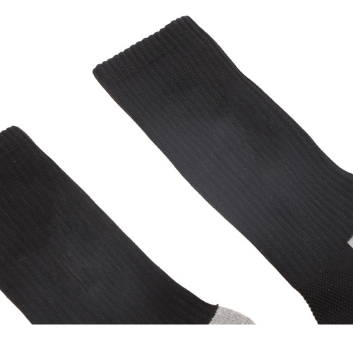 3 Pares De Calcetines De Fútbol Largos Negros Transpirables