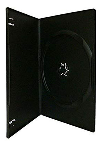 Maxtek 7mm Delgado Cd Negro Individual / Caja Dvd, 100 Pieza