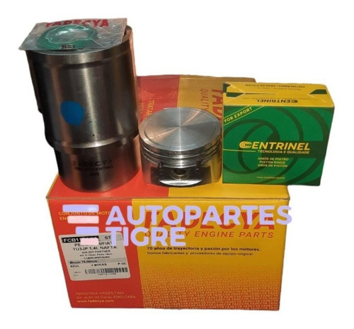 Imagen 1 de 5 de Conjunto-pistones P/ Peugeot-citroen Partner-berlingo-c3-206-1.6 1.4 8v Tu3jp(fadecya)