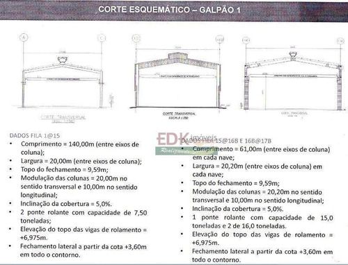 Imagem 12 de 15 de Galpão, 25368 M² - Venda Por R$ 60.000.000,00 Ou Aluguel Por R$ 500.000,00/mês - Piracangaguá (chácara Flórida) - Taubaté/sp - Ga0157