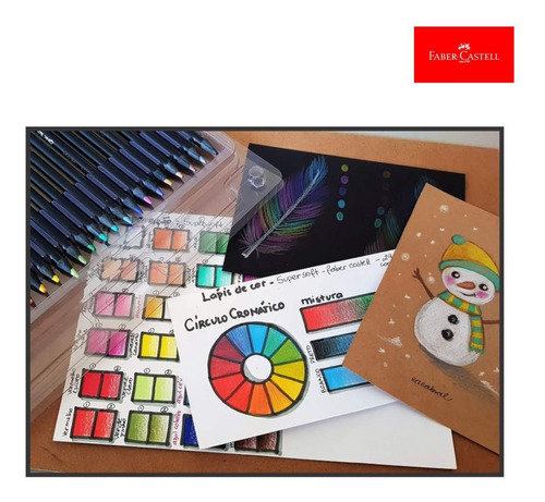 Imagem 7 de 10 de Kit Lapis Cor Caixa 24 Cores Faber Castell