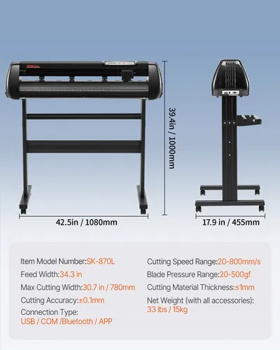 Máquina Cortadora De Vinilo 34 PuLG Plotter De Corte