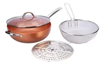 Comprar Wok Eternity Copper: Cocina Sin Aceite, Fácil De Limpiar.