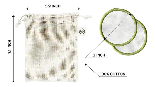 Imagen 5 de 7 de Pétalo Desmaquillante Reutilizable 100% Bambú 20u Orgánico