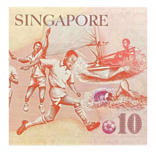 Singapur - 10 Dollars - Año 2004 - P #48 - Polímero