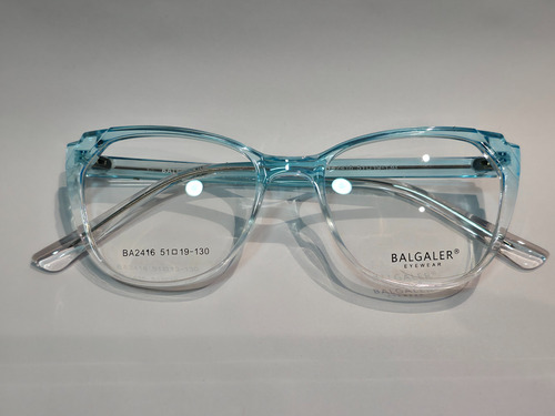 Armazon Con Cristales Blue/antirreflex Gafas Balgaler Ba2416 Celeste Y Transparente