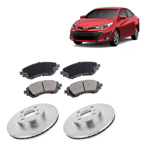 Discos Y Pastillas Delanteras Toyota Yaris 1.5 2014-2018