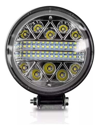 Faro Auxiliar Led Tunix 34 Led Auto Moto Luz Fija Y Estrobo