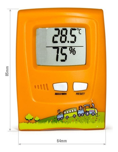 Termo-higrometro Infantil Laranja -10+60c Umidade 10% A 99