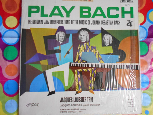 Play Bach Lp Jacques Loussier Trio -play Back Jazz/4  R