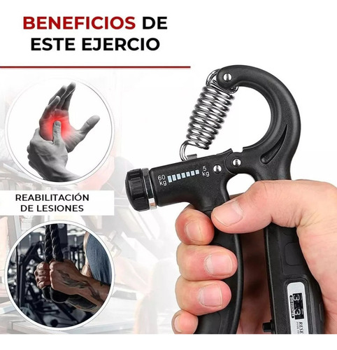 Set 5 Piezas De Ejercitador Agarre Ajustable Para Dedos