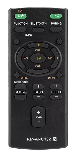 Control Universal Compatible Sound Bar Rm-anu192 Sony