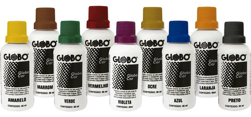 Corante Globo Azul 50ml - Embalagem Com 12 Unidades