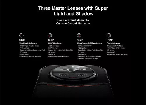 A A Doogee Dk10 Dual Sim 5g Smartphone Robusto, 32+512 Gb, 120w Carga Rápida Lente De Visión Nocturna 6.67'' Nfc Teléfono Android
