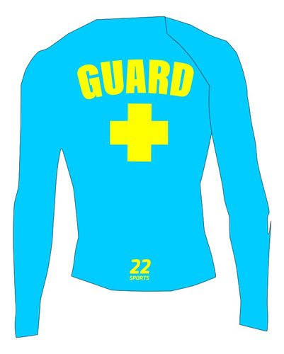 Remera Lycra Guardavidas Uv+50 Proteccion Solar - 22 Sports®