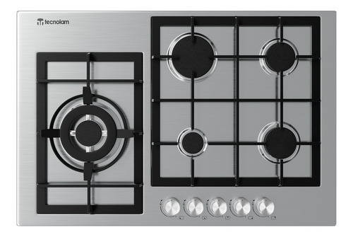 Parrilla A Gas - Tecnolam Lg705.ac Color Plata 5 Quemadores Plateado