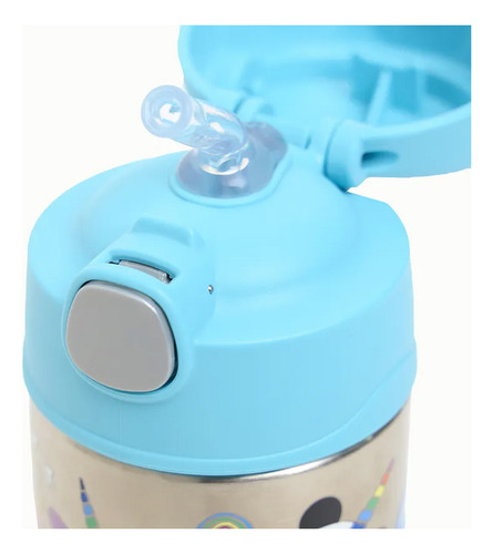 Garrafinha Térmica Funtainer 355ml Unicórnio Azul Thermos