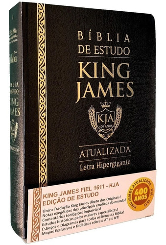 Bíblia De Estudo King James Atualizada - Capa Luxo - Grande
