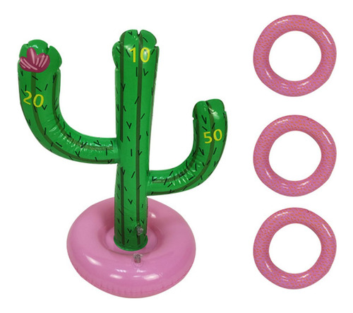 Juego De Lanzamiento De Anillos De Cactus Inflables