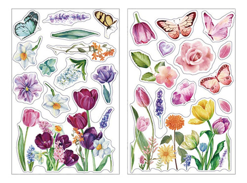 Pegatinas De Ventana Con Diseño Floral, Decoración
