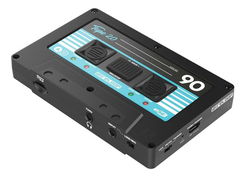 Grabador De Audio Portátil Forma De Casete Reloop Tape 2 Color Negro