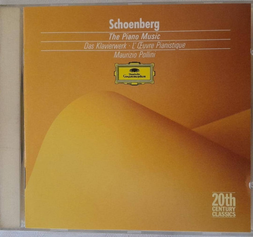 Schoenberg. The Piano Music. Cd Org Usado. Qqf. Ag.