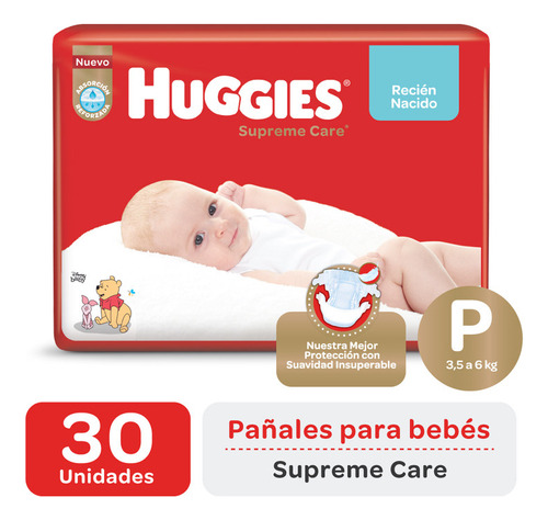 Huggies Supreme Care P pañal 30 unidades