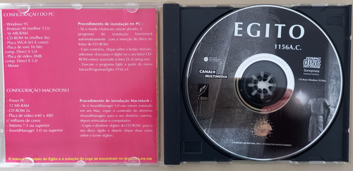 Cd-rom Egito 1156 A.c. - Jogo Windows 95
