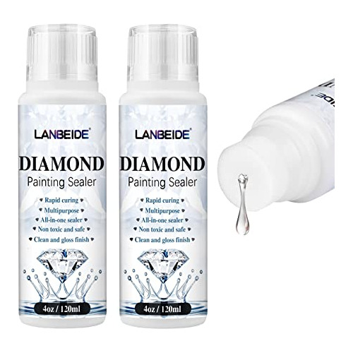 Lanbeide 2 Pack 240ml Pintura De Diamante Sealer, 5d Jdq9e