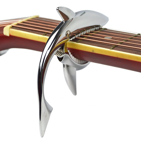 Capotraste Para Guitarras Shark Capo Silver