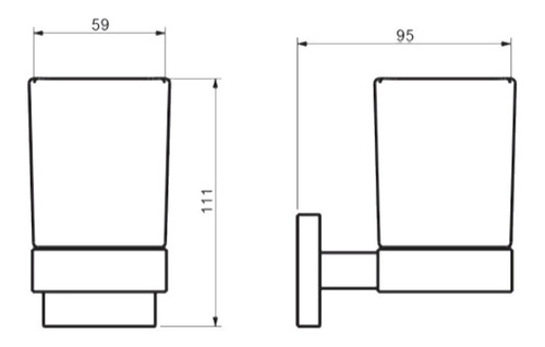 Imagen 3 de 10 de Portavaso Accesorios Piazza Unique Metálico Sin Interes