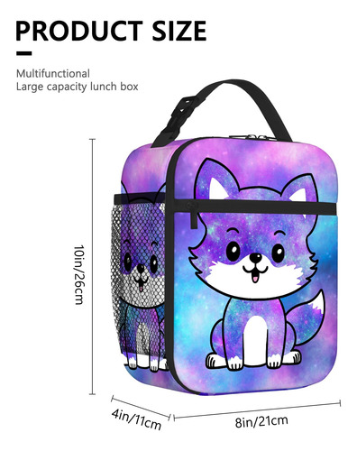 Lonchera Zorro Galaxia Niñas Escuela Kawaii Reutilizable Ais