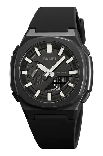 Reloj Skmei 2091 Negro Deportivo Sumergible Agujas Blancas