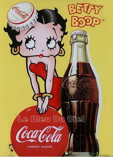 Adesivo -  Betty Boop Coca Cola - Decora  -  33 Cm X 48 Cm