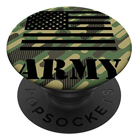 Army Camo Subdued American Flag Popsocket - Diseño Cks6e