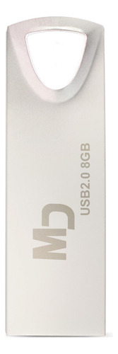 Kit 50 Pendrive Grande 8gb Atacado Masterdrive Prateado Lisa