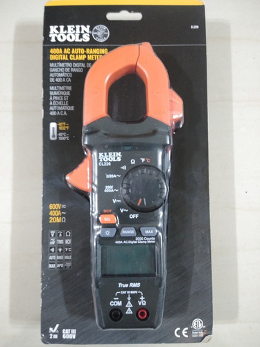 Imagen 2 de 6 de Pinza Amperimétrica Cl220 400a Klein Tools