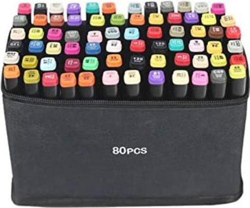 Inchoo Juego Marcadores Artísticos A Base Alcohol 80 Colores